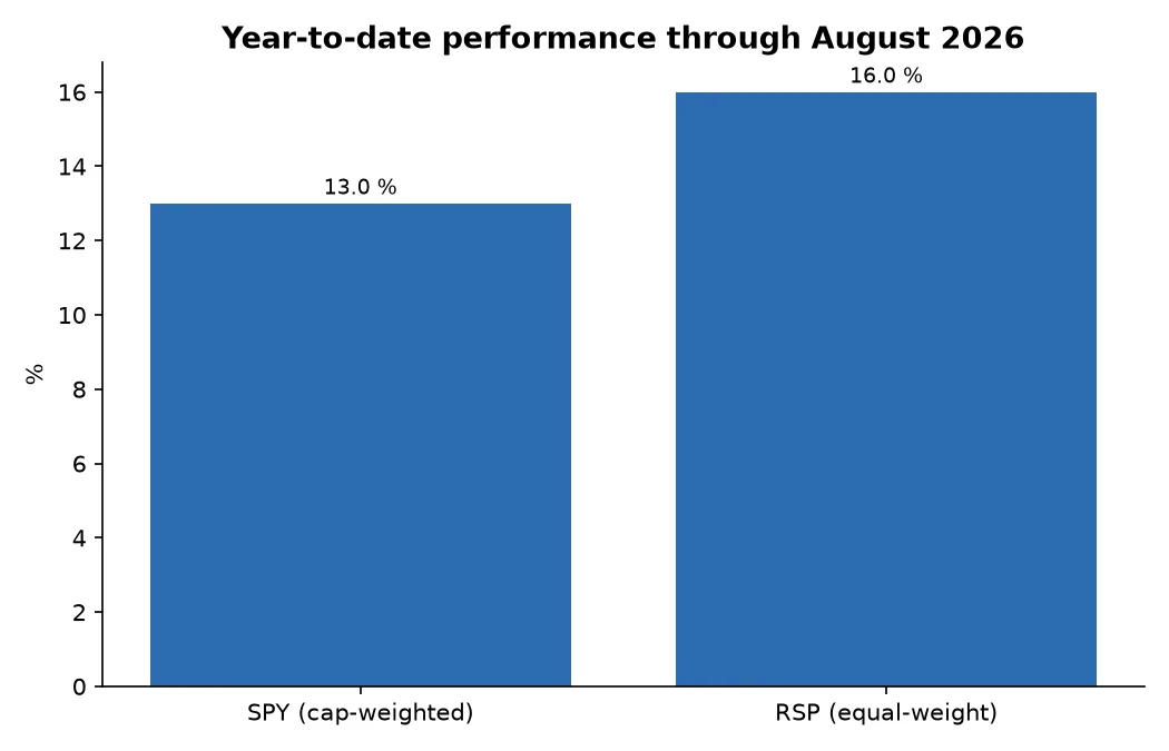 Year-to-date performance through August 2026