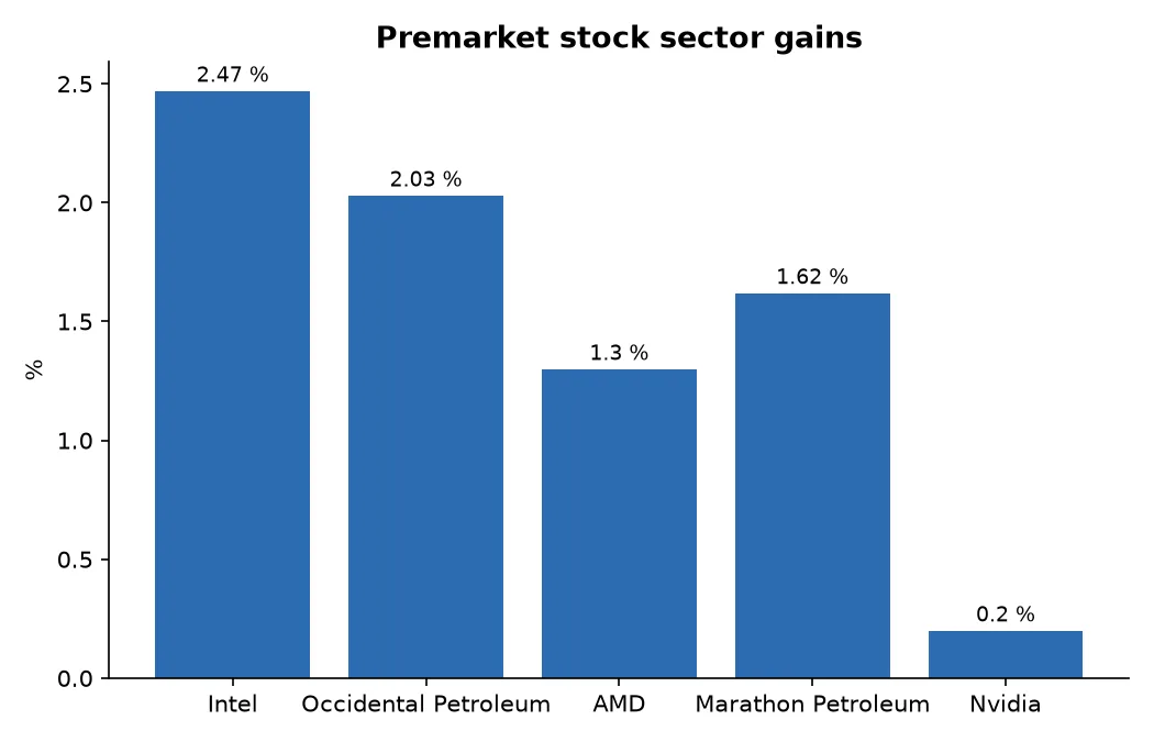 Premarket stock sector gains